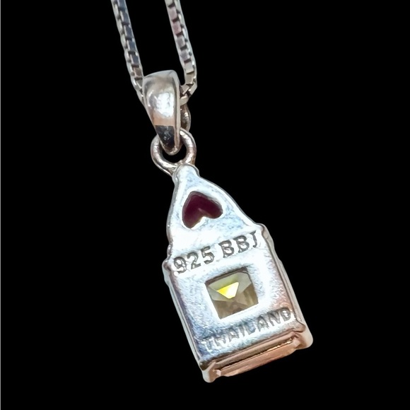 Vintage Strontium Titanate / Mahaleo Ruby Sterling Silver Jewelry Set - Picture 10 of 10